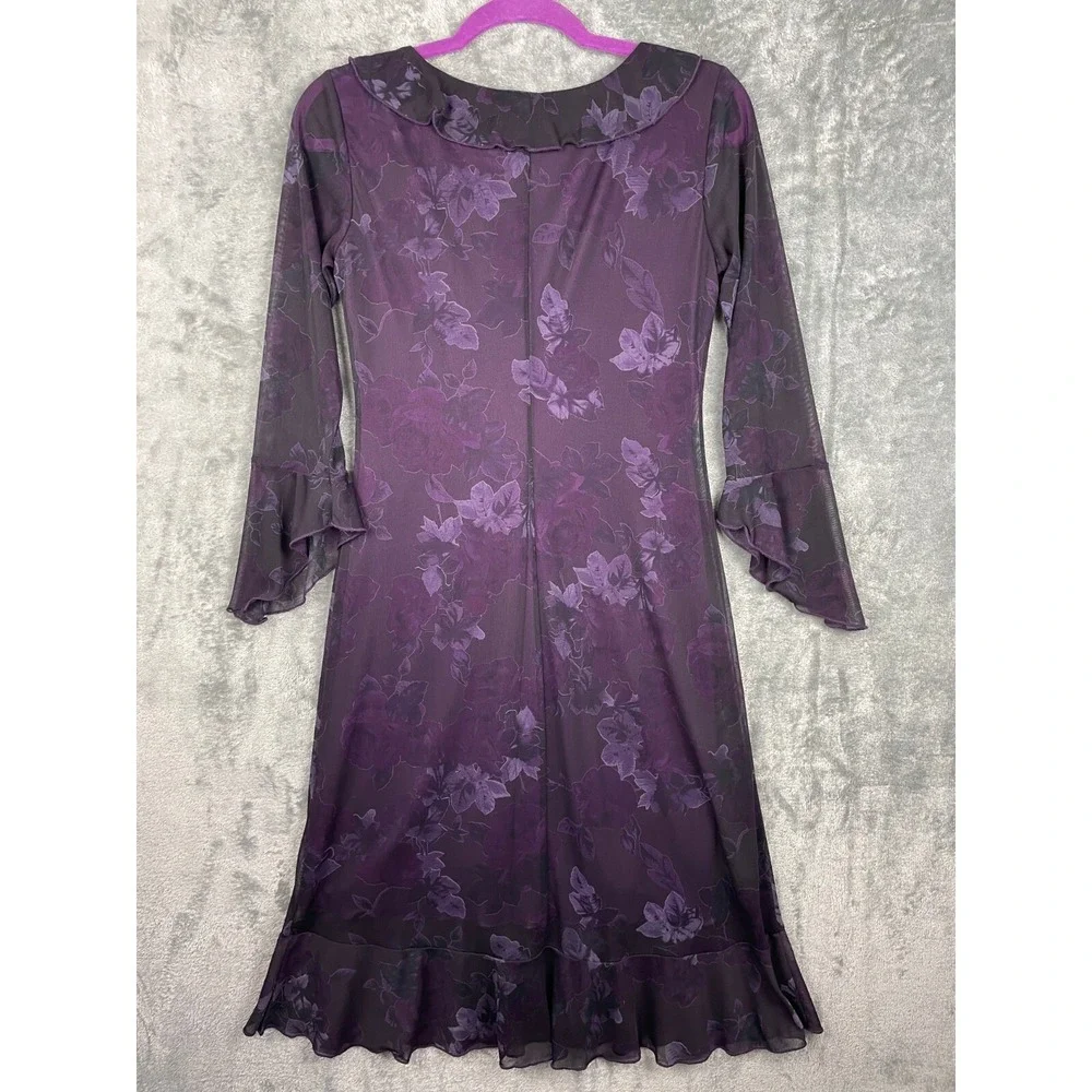 Just Choon Y2K‎ Dress Small Purple Grunge Whimsigoth Fairy Dark Romantic VTG